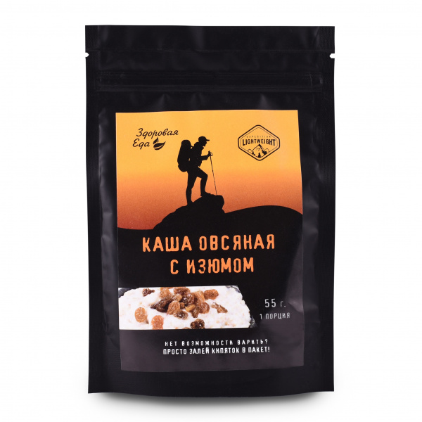 Каша овсяная с изюмом 55 г ("Здоровая Еда")