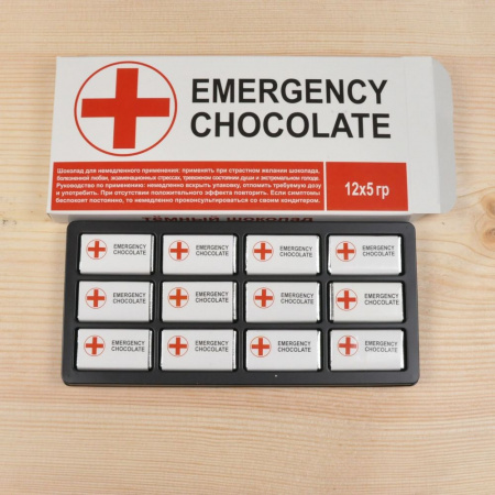 Шоколад тёмный "Скорая помощь" 5г x 12 шт (60г)