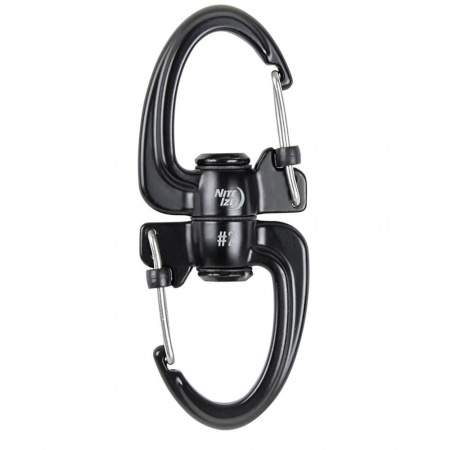 Карабин с блокировкой NiteIze S Biner 360 Locking Dual Carabiner, размер 2, черный