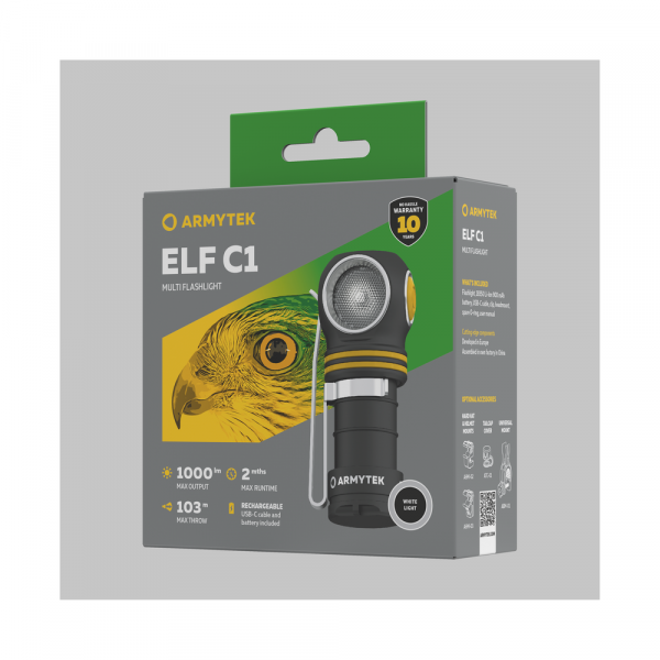 Фонарь Armytek Elf C1 USB-C Белый