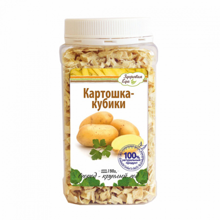 Картофель сушеный кубиками ПЭТ 190 г (Здоровая Еда)