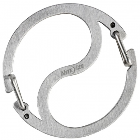 Брелок для ключей NiteIze Medallion YinYang Key Carabiner, стальной