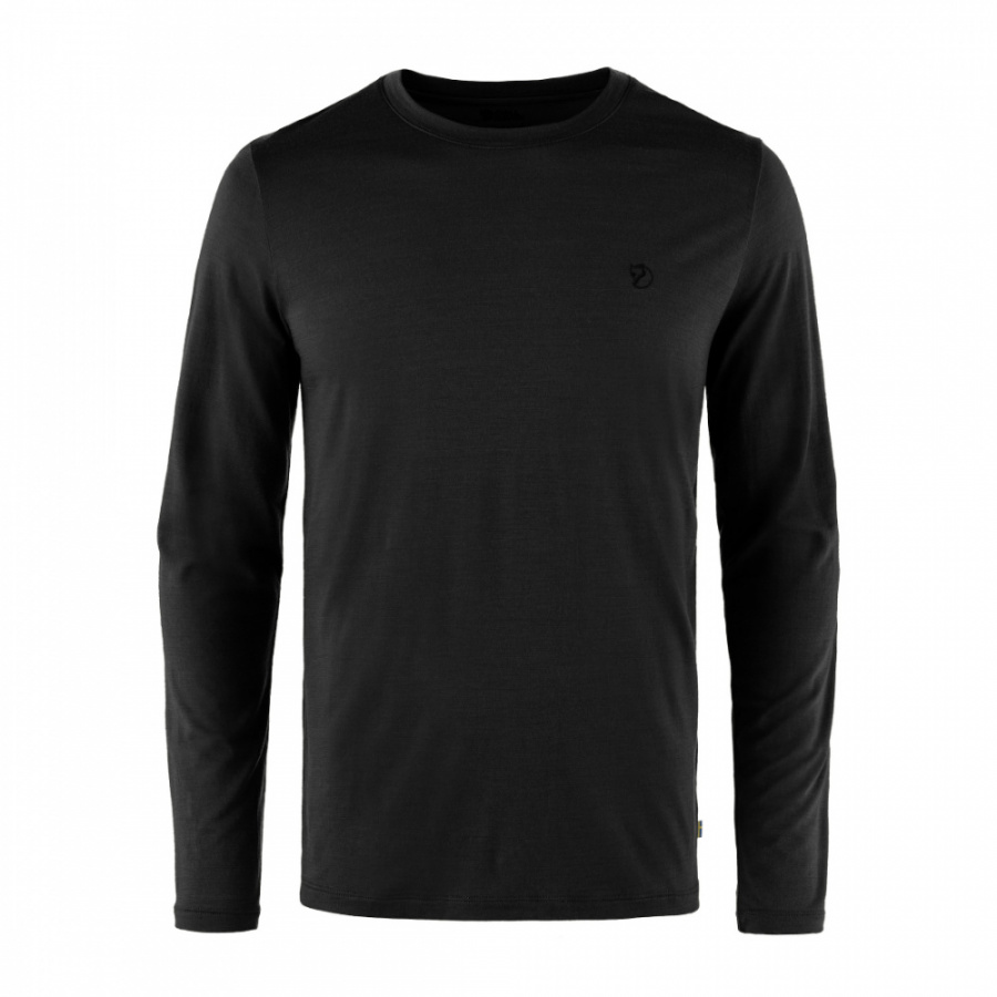 Футболка с длинным рукавом Fjallraven Abisko Wool LS M черная (black) XL