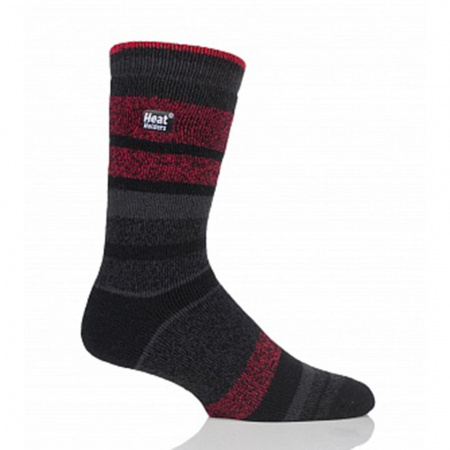 Термоноски мужские LITE, черный / красный в полоску (39-45)