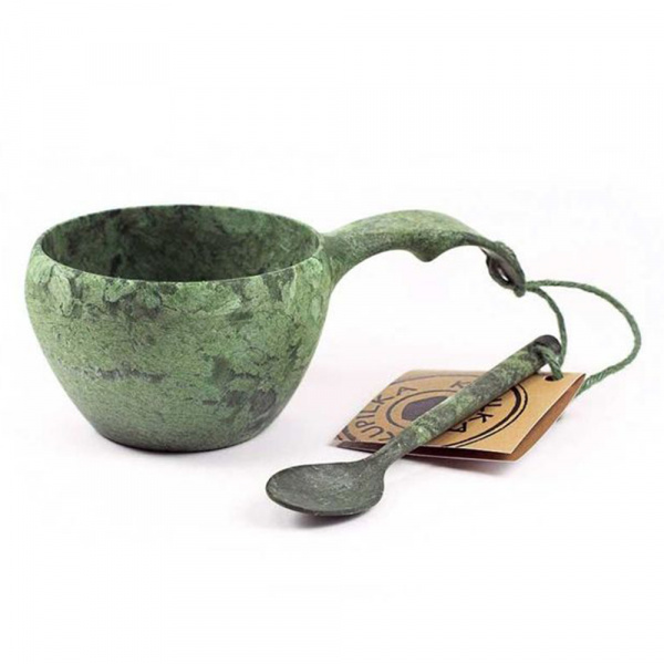 Чашка кукса KUPILKA 21 с чайной ложкой, в упаковке