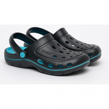 Сабо COQUI женские 6352 черные, Black-Turquoise, 42