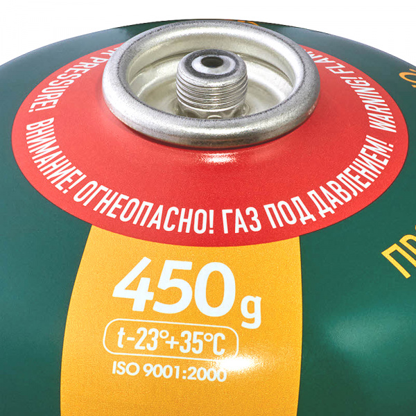 Баллон газовый резьбовой Tourist Standard 450г