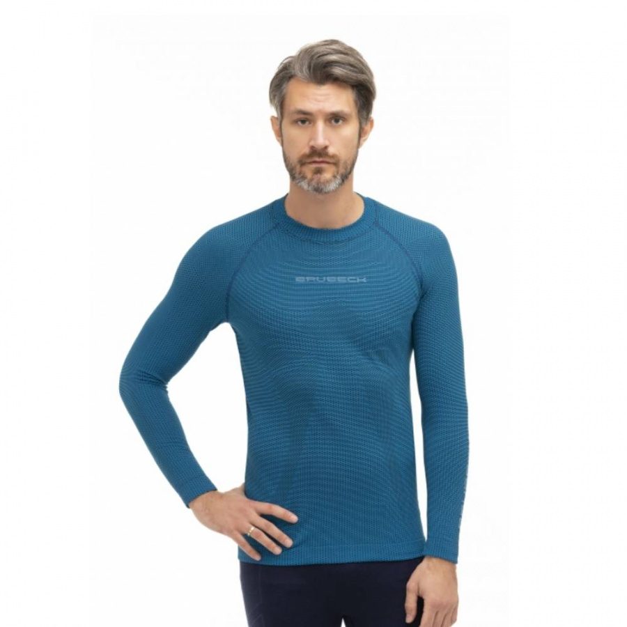 Термобелье Brubeck Футболка мужская длинный рукав 3D PRO синий M