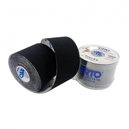 Кинезиотейп из хлопка "Классический" (черный)