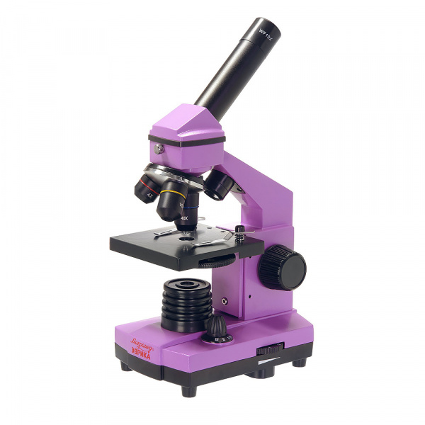 Микроскоп Микромед школьный Эврика 40х-400х в кейсе (аметист)