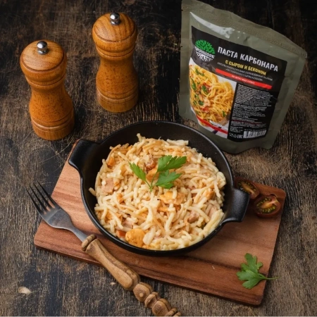 Готовое блюдо Паста Карбонара с сыром и беконом 300 г. (Кронидов)