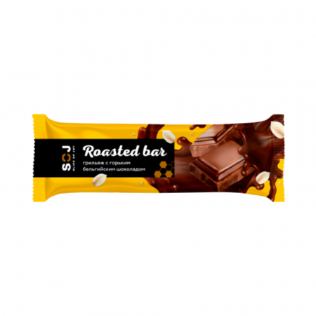 Батончик SOJ ROASTED BAR Грильяж в темном шоколаде 40 г