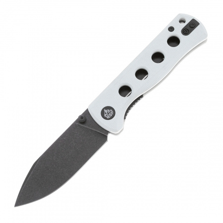 QS150-G2 Canary folder - нож складной, рук-ть, белый G10, черн. клинок 14C28N